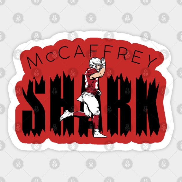 Christian Mccaffrey Shark Sticker by Chunta_Design